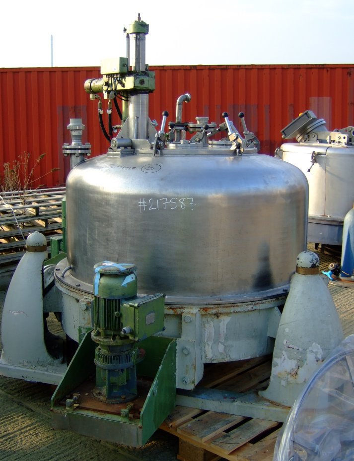  Stainless Steel 316 Manual Discharge-Top Centrifuge-Basket 1,000 mm (39.4 in) For Sale - IPP# 217587