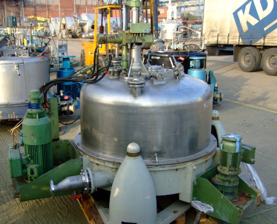  Stainless Steel 316 Manual Discharge-Top Centrifuge-Basket 1,000 mm (39.4 in) For Sale - IPP# 217587