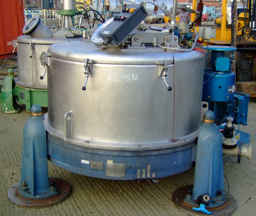 Stainless Steel 316L Luwa-Heine 342 Manual Discharge-Top Centrifuge-Basket - IPP# 217586