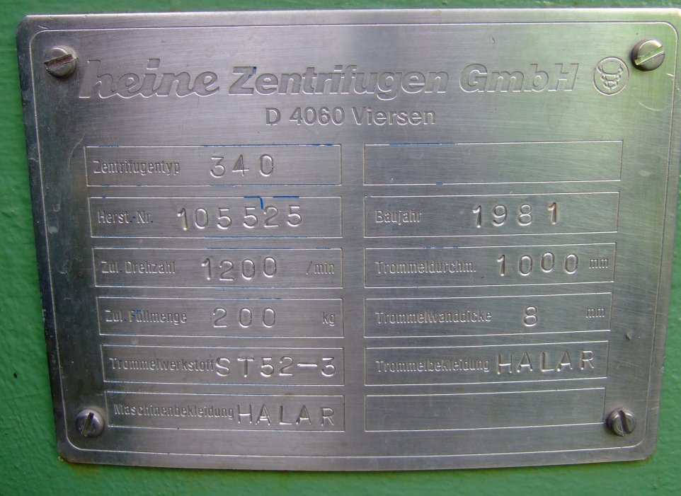   Centrifuge-Basket 1,000 mm (39.4 in) Hastelloy - Other For Sale - IPP# 217589