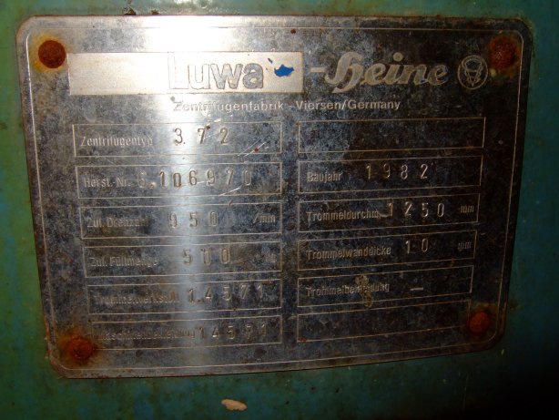 Stainless Steel Austenitic Heine 372 Auto Discharge-Bottom Centrifuge-Basket - IPP# 217600