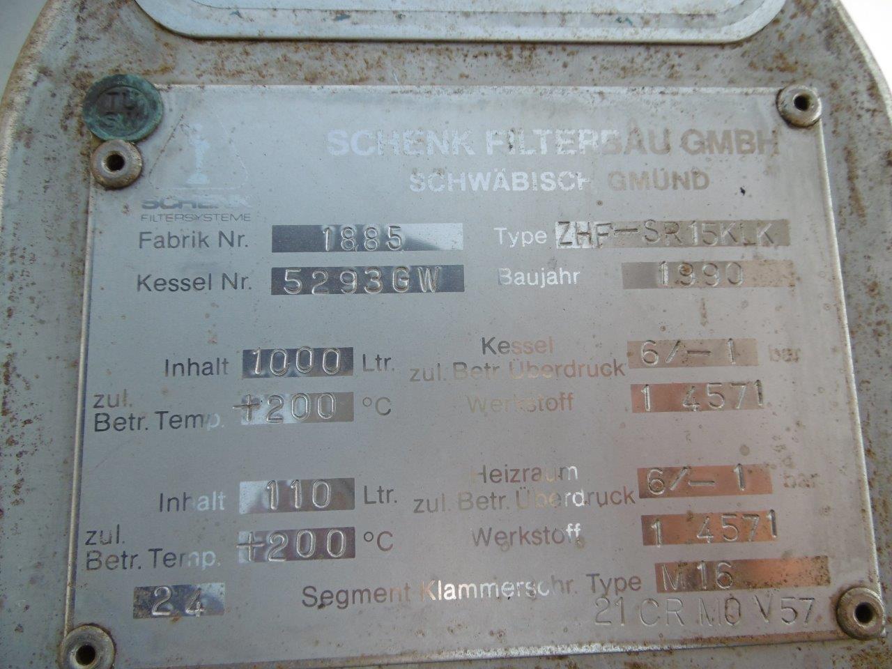  Stainless Steel Austenitic Pressure Leaf Filter 15 m² (161.9 ft²) For Sale - IPP# 217843