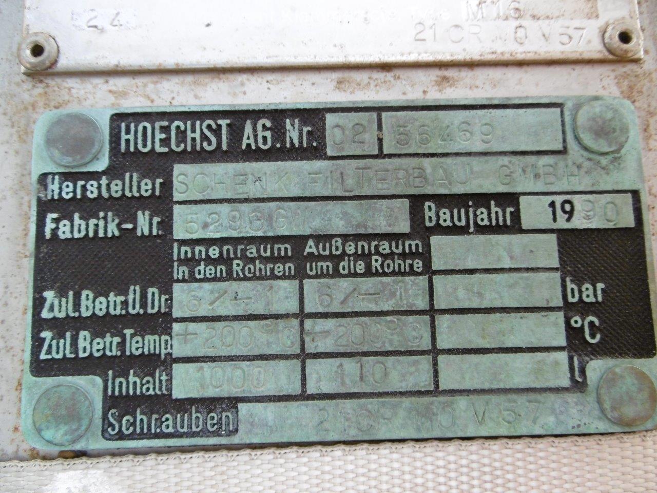  Stainless Steel Austenitic Pressure Leaf Filter 15 m² (161.9 ft²) For Sale - IPP# 217843