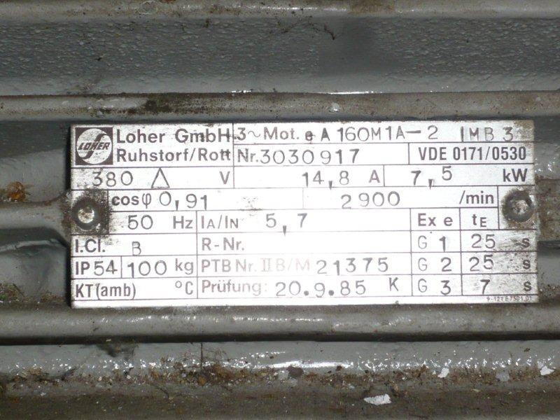  Motor Electrical 7.5 kW (10.1 HP)  For Sale - IPP# 217859