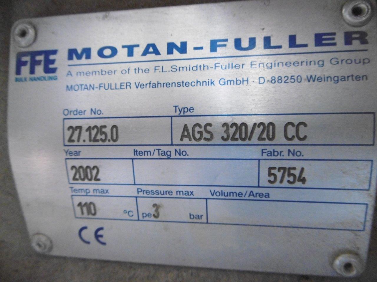 Stainless Steel 316 Mutan-Fuller AGS-320/20-CC Rotary Valve - IPP# 217807