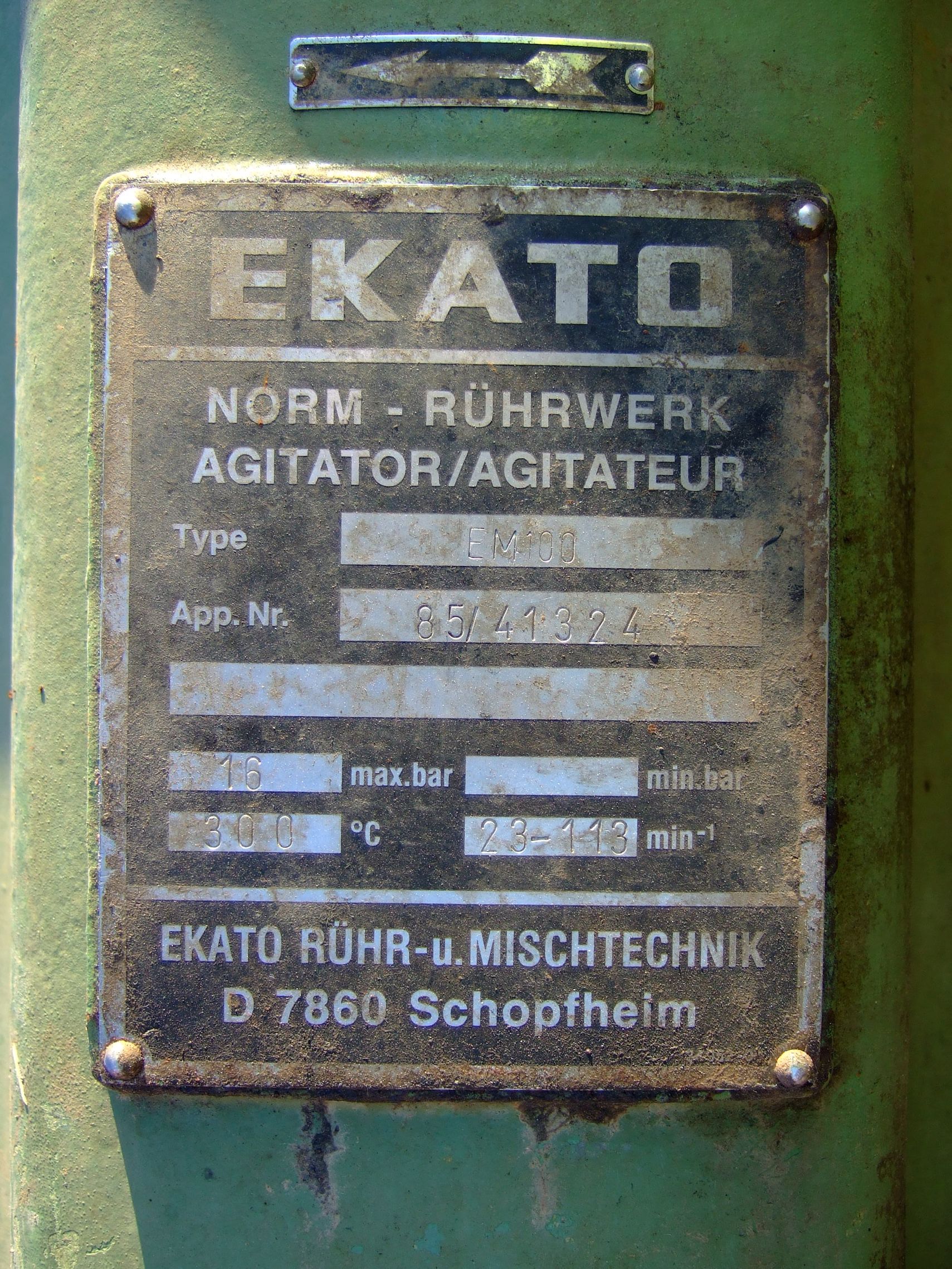 Stainless Steel Austenitic Dynamite Nobel (Amort Siegen-Kaan) Batch-Type Agitated Reactor - IPP# 217823