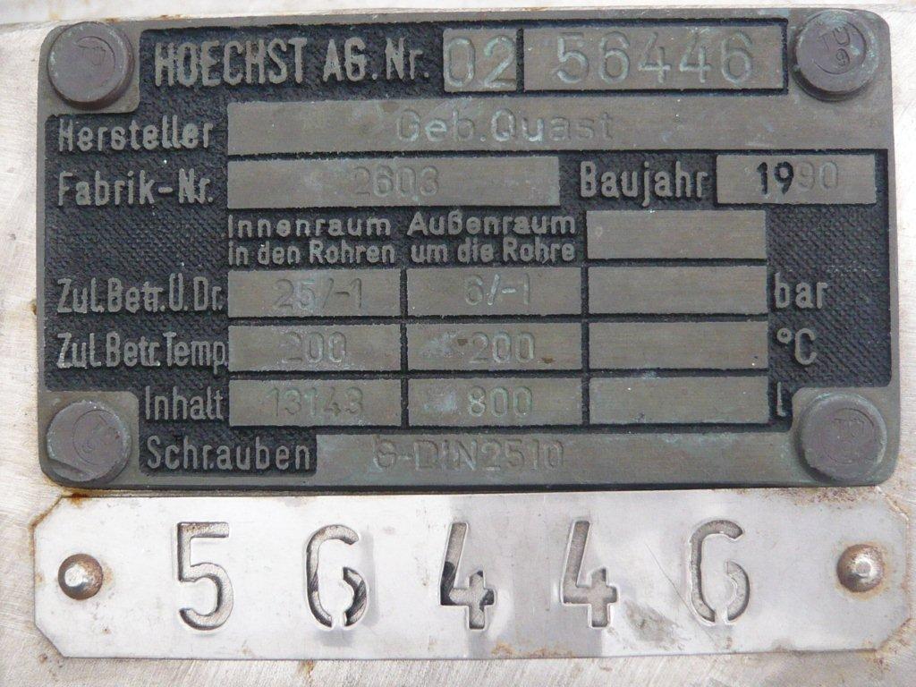  Hydrogenation Reactor 13,150 L (3,450 gallons) Stainless Steel Other For Sale - IPP# 217830