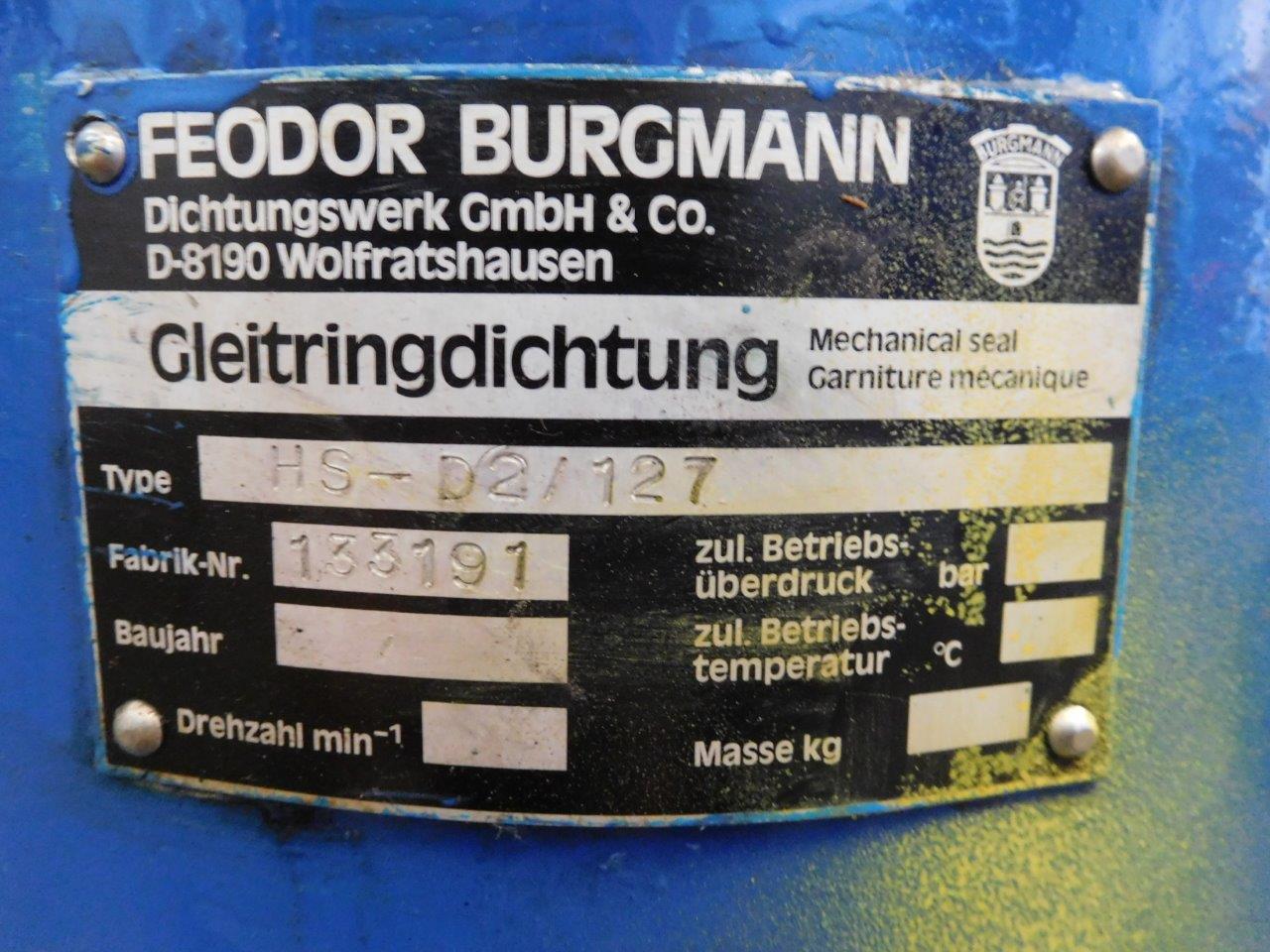 Stainless Steel  Feodor Burgmann HS-D2/127  Mechanical Seal Miscellaneous Glass Lined Parts - IPP# 217906