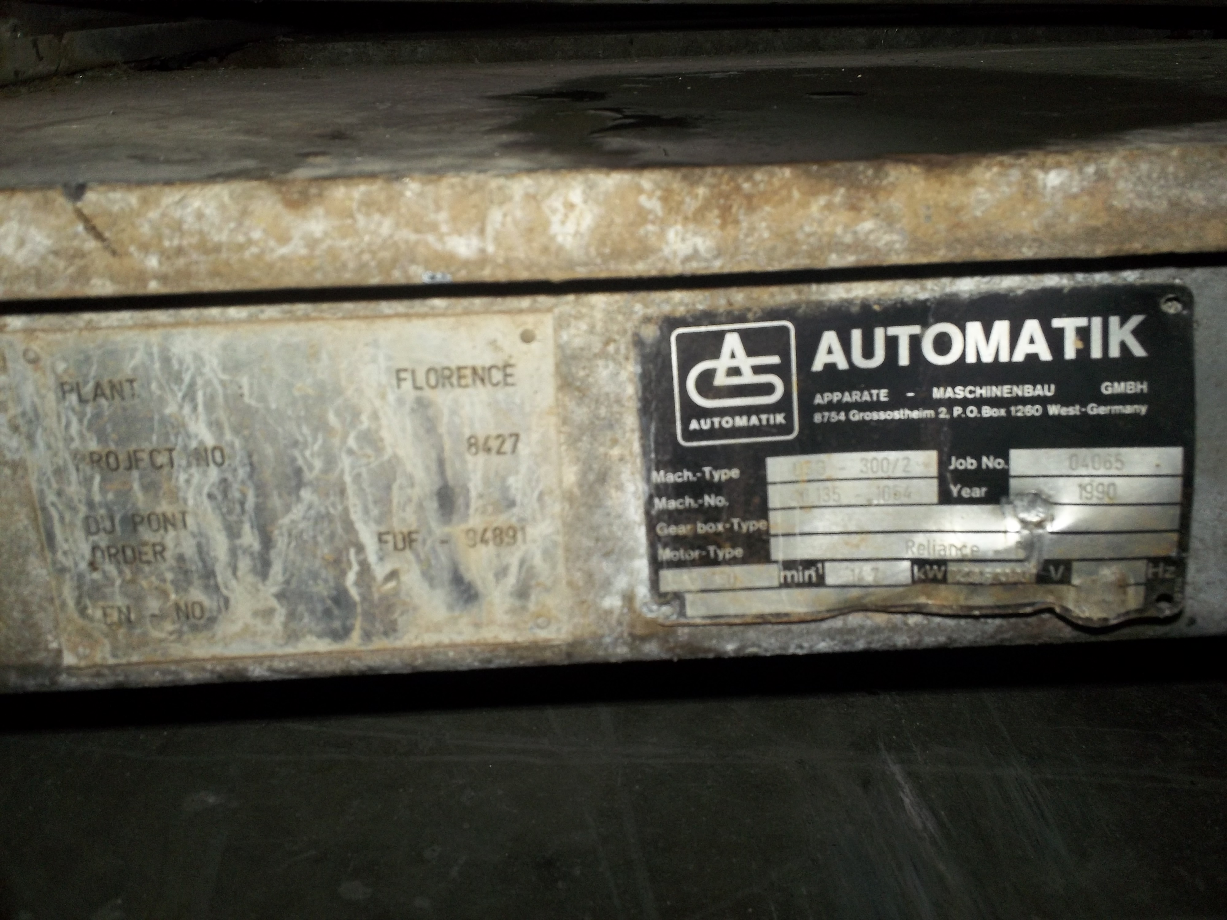 Stainless Steel 316 Rieter (Maag) USG-300/2 Cutting System - IPP# 218283