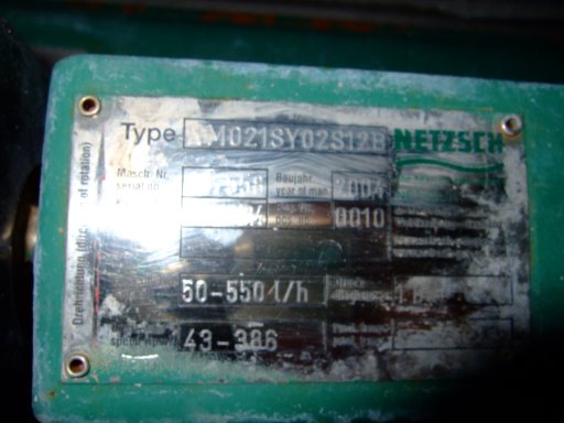  Stainless Steel Austenitic Rotary Pump 0.55 m3/h (2.4 GPM) For Sale - IPP# 219056