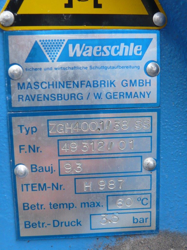 Stainless Steel 321 Waeschle ZGH-400.1/38-SS Rotary Valve - IPP# 219023