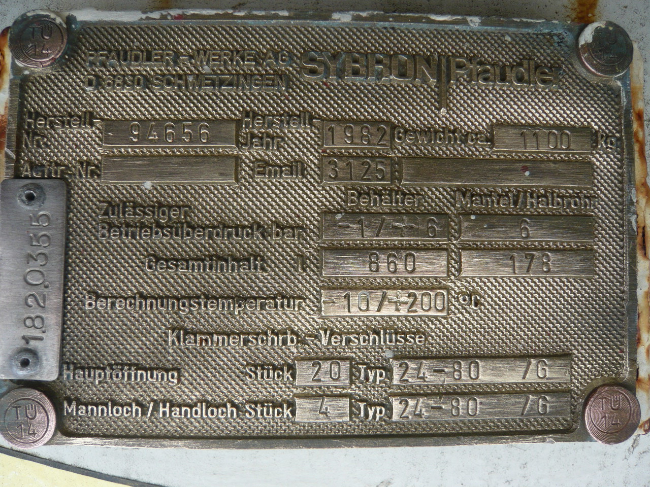 Glasslined Pfaudler RB Batch-Type Agitated Reactor - IPP# 219245