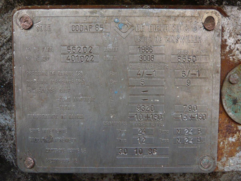 Glasslined DeDietrich CE Batch-Type Agitated Reactor - IPP# 219216