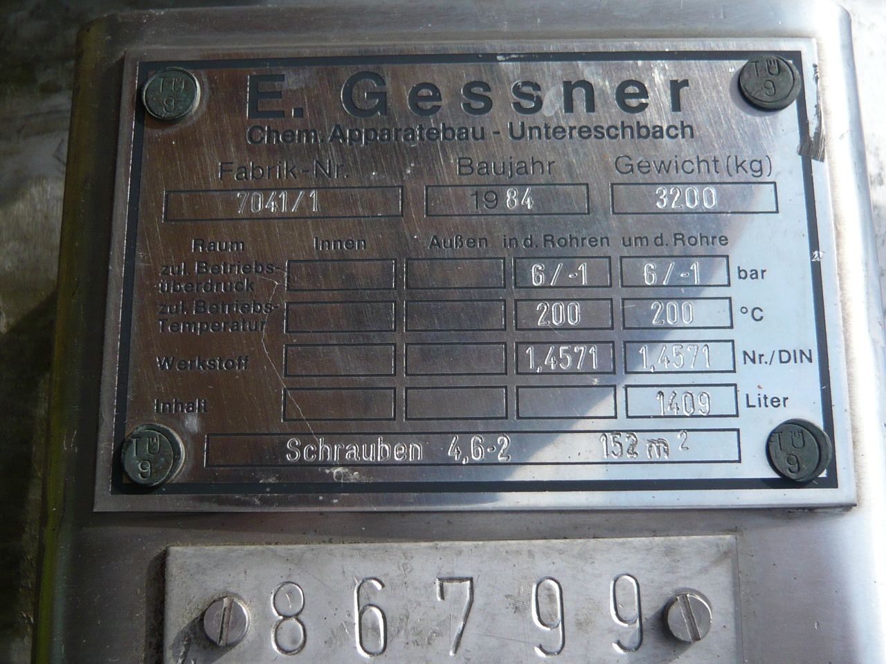  Shell and Tube Heat Exchanger 152 m² (1,650 ft²) Stainless Steel Austenitic For Sale - IPP# 219228