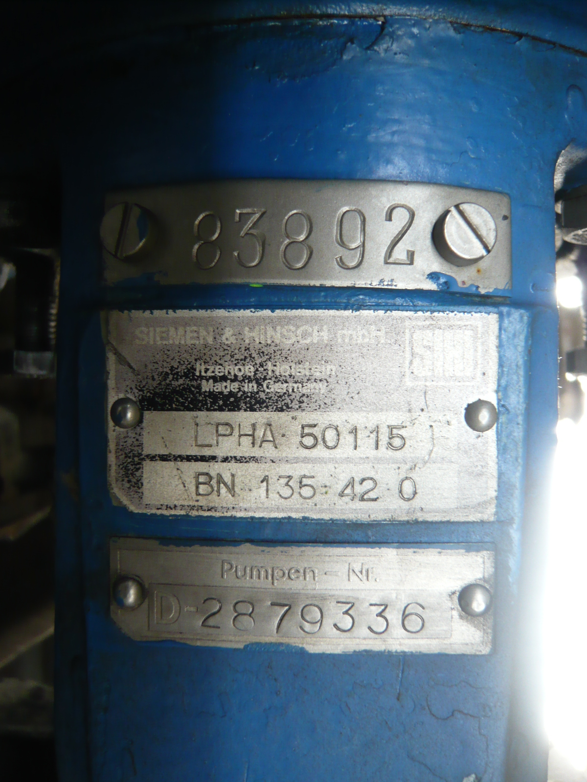   Pump-Vacuum 500 m3/h (294.3 CFM) Stainless Steel 316 For Sale - IPP# 219547