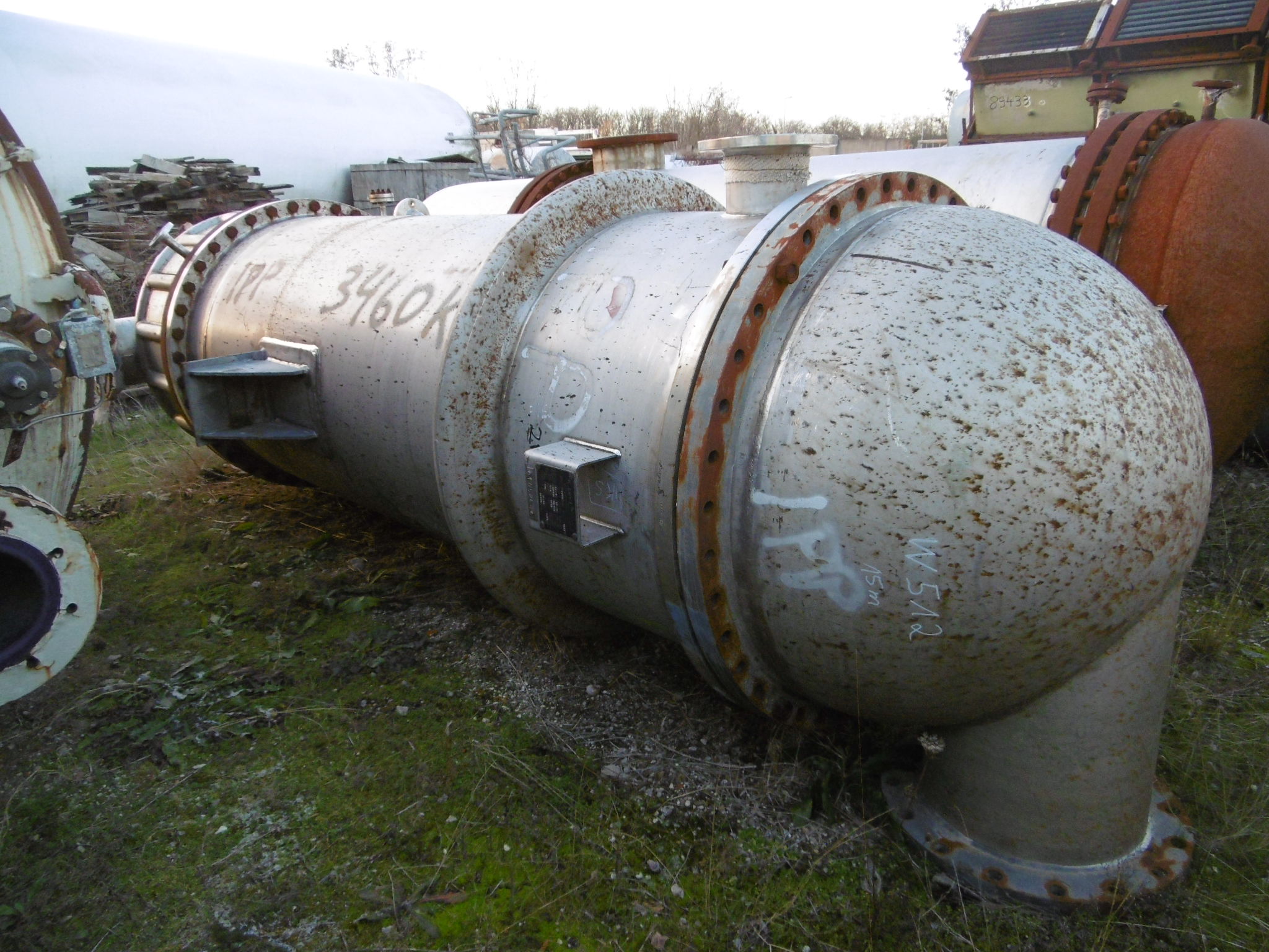  Shell and Tube Heat Exchanger 120 m² (1,300 ft²) Stainless Steel 316 For Sale - IPP# 219606