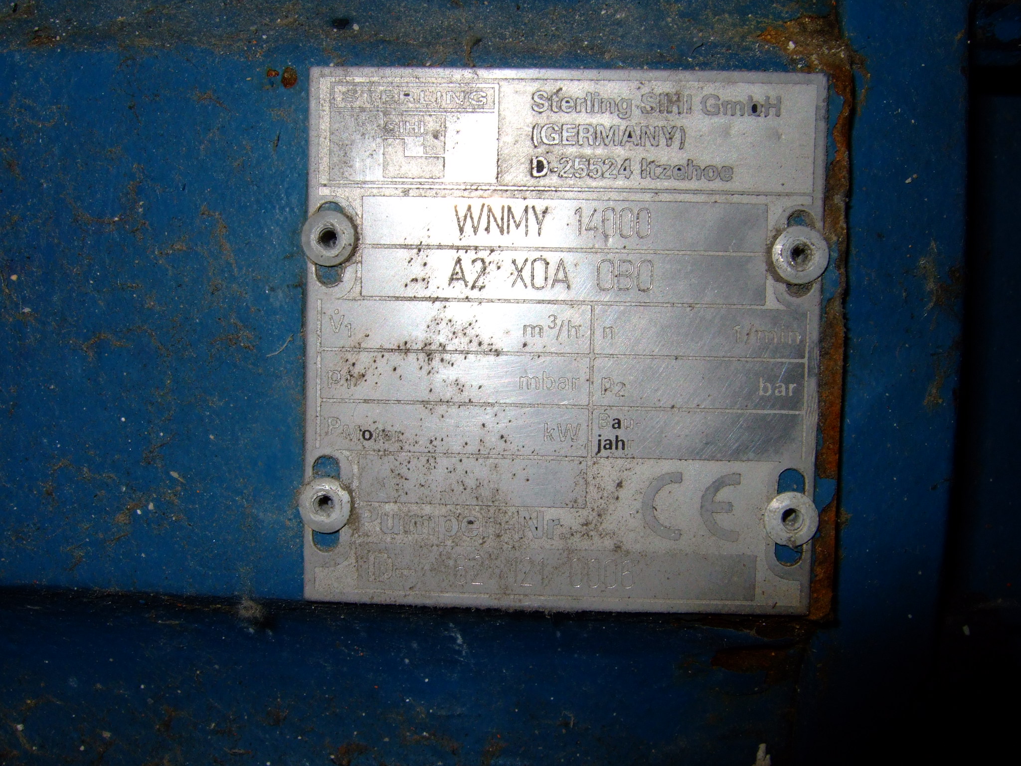   Pump-Vacuum 11,000 m3/h (6,450 CFM) Stainless Steel 316 For Sale - IPP# 219734