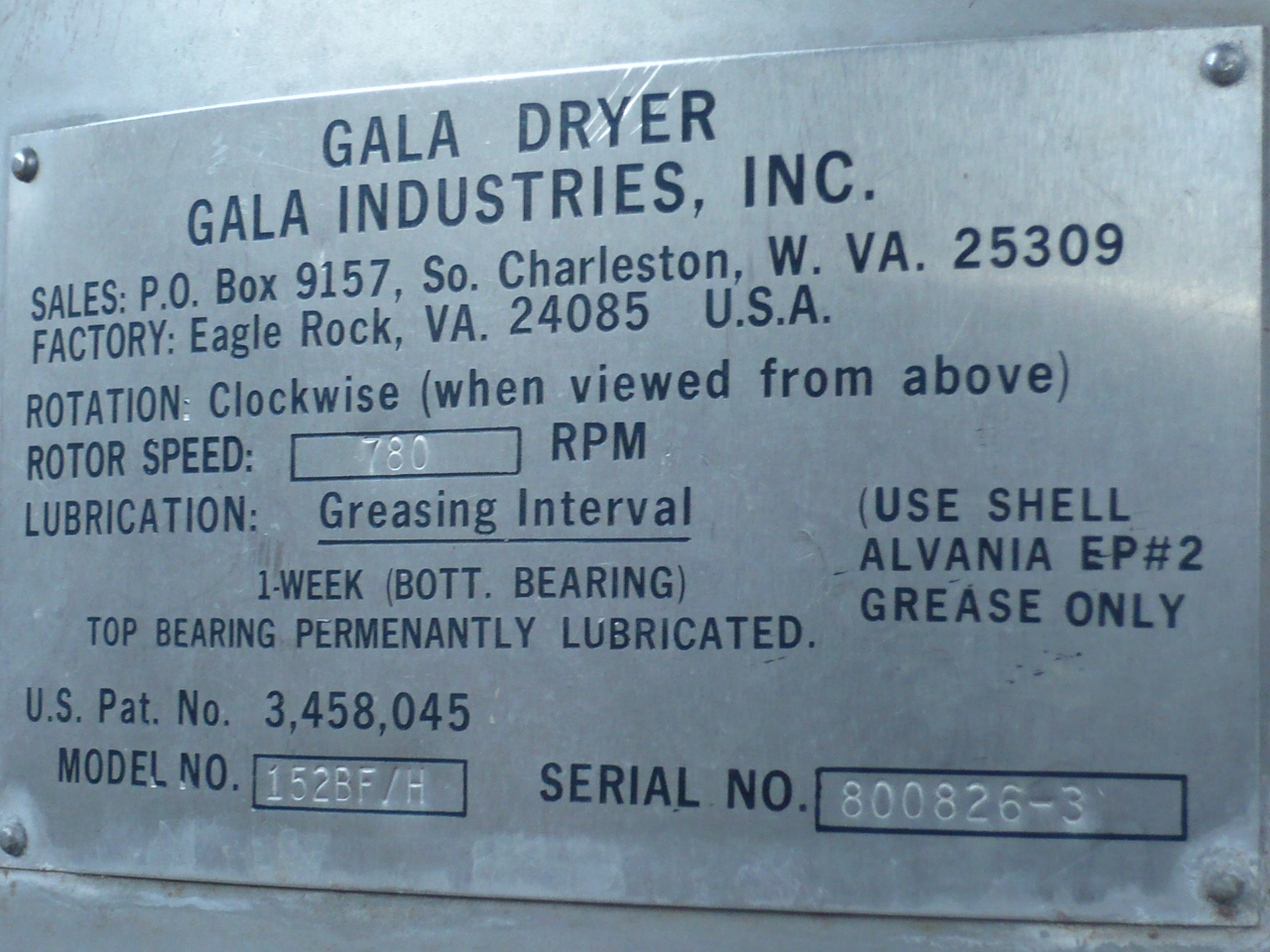 Stainless Steel 304 Gala 152B F/H Major Items Plastic - IPP# 219874