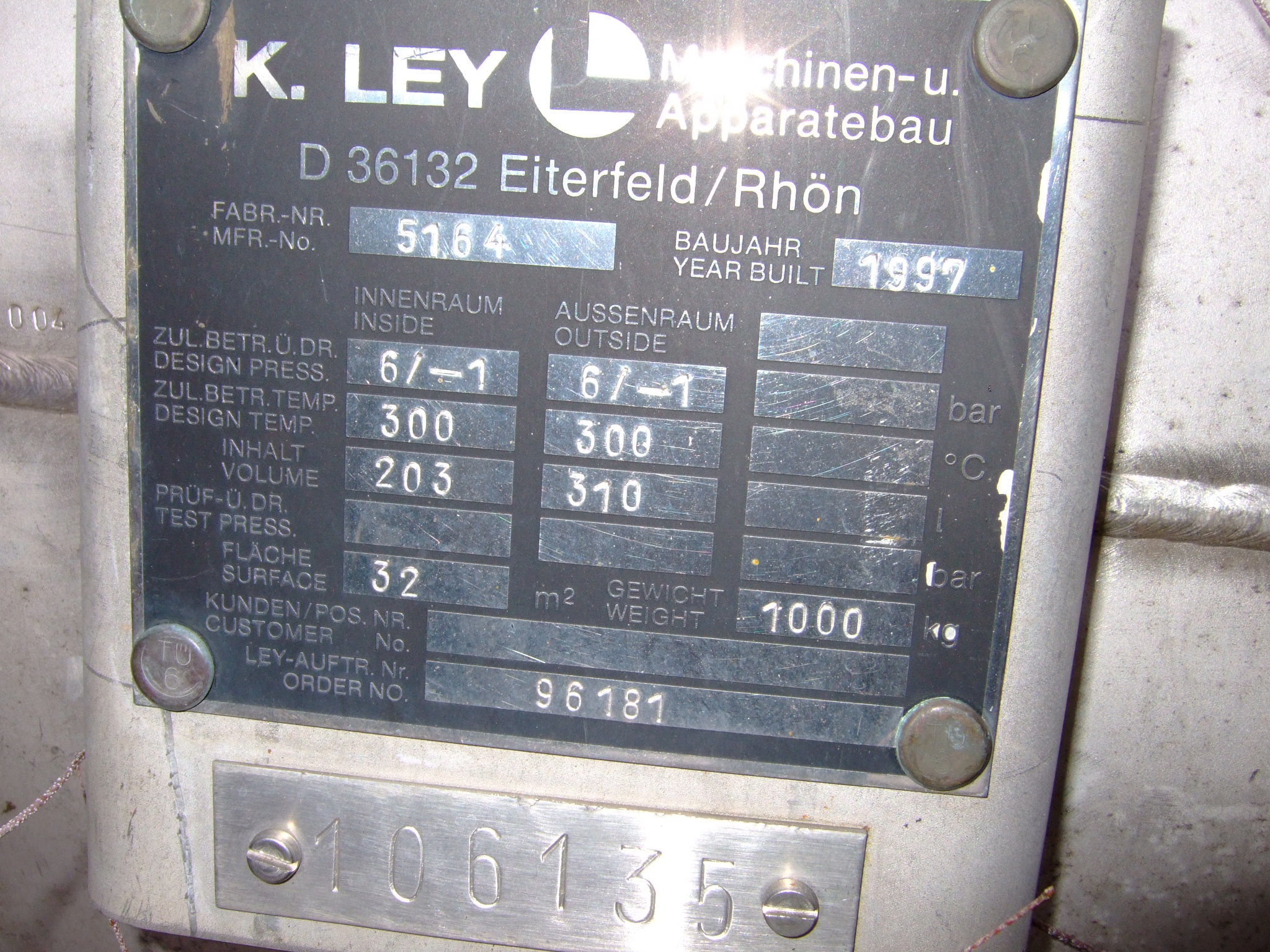 Stainless Steel Austenitic K.Ley Shell and Tube Heat Exchanger - IPP# 219810