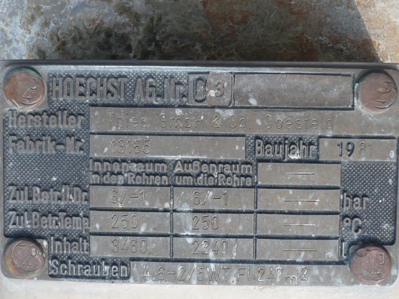 Stainless Steel 321 Thies Kg Coesfeld Gmbh Shell and Tube Heat Exchanger - IPP# 219940