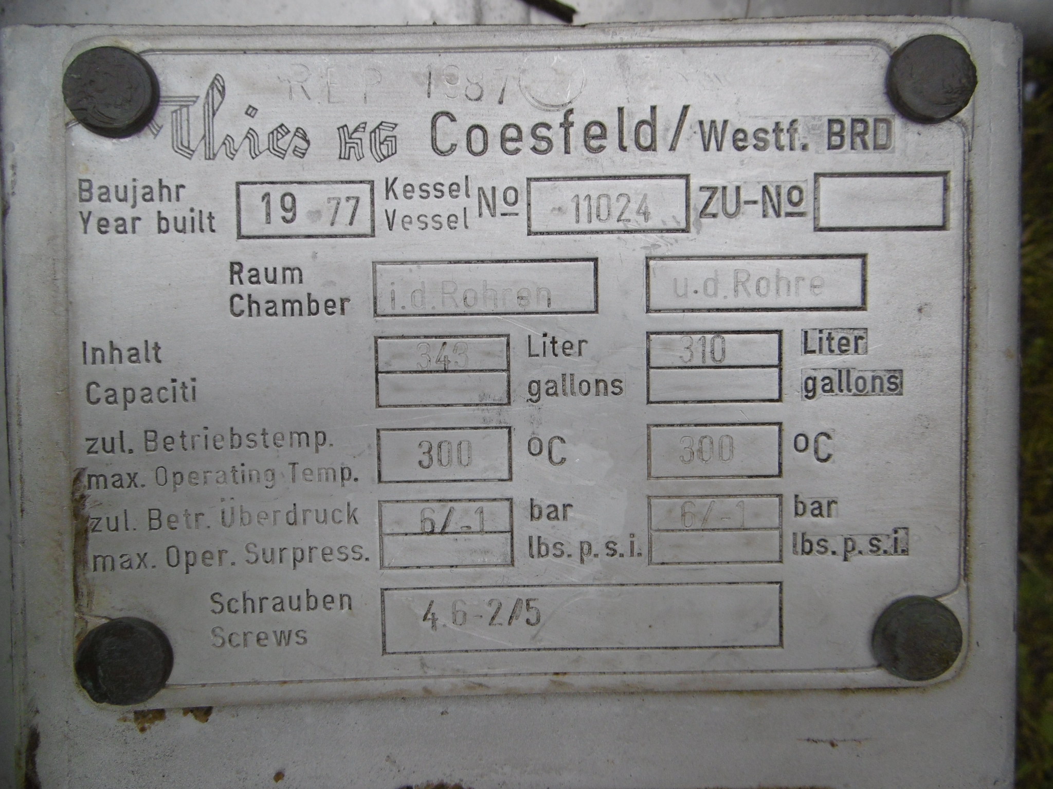  Shell and Tube Heat Exchanger 31 m² (333.7 ft²) Stainless Steel Austenitic For Sale - IPP# 219925