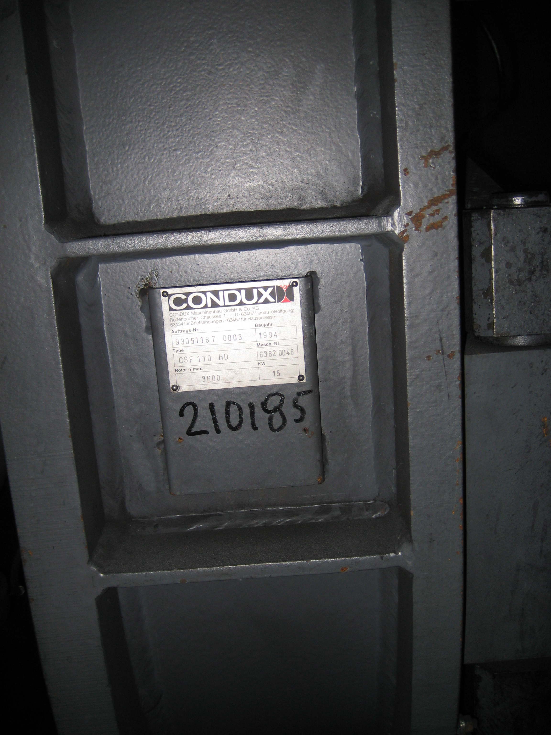 Carbon Steel NETZSCH-CODUX CSF 170 HD Classifier - IPP# 210185