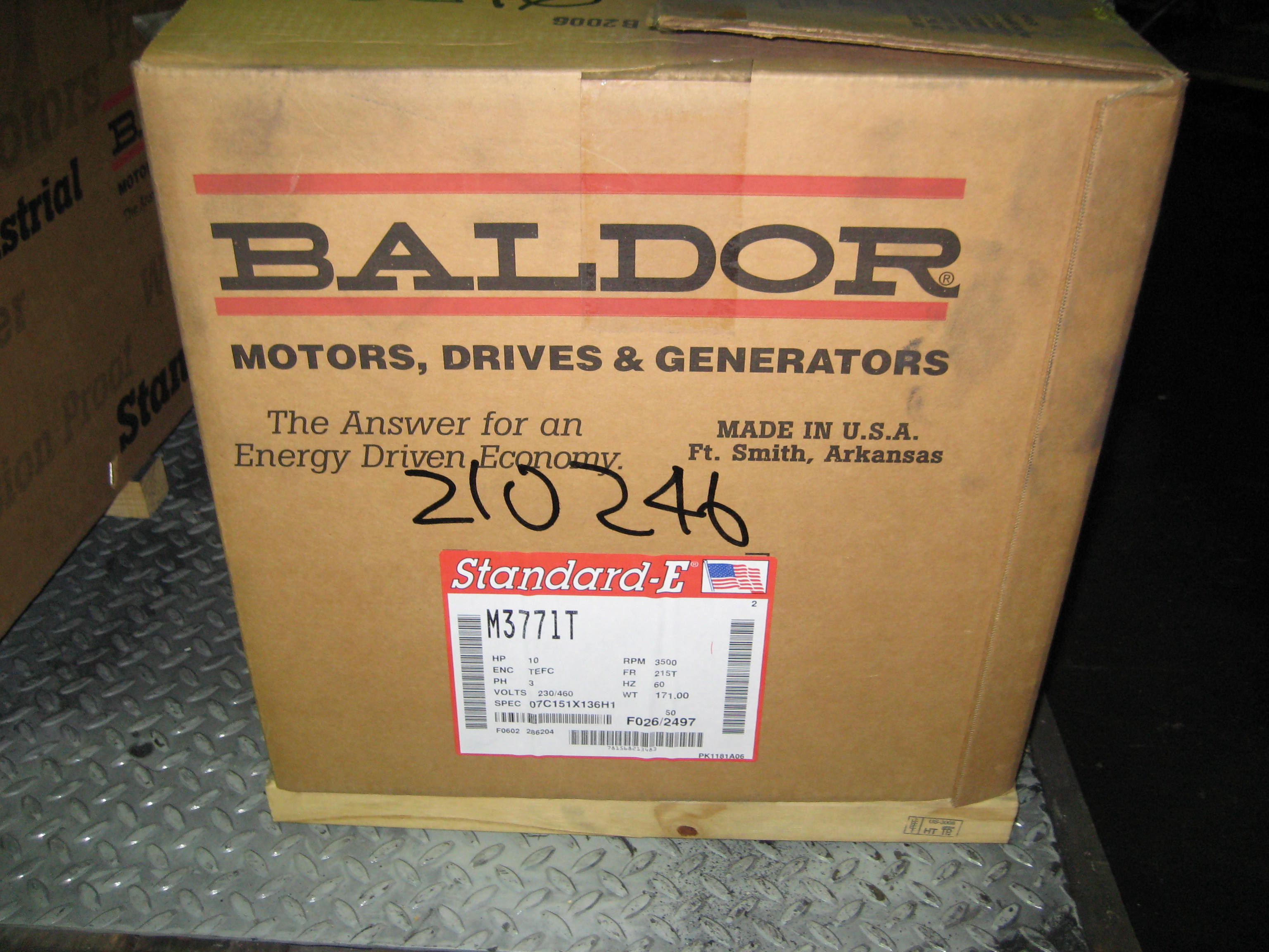 Unused Motor Electrical 7.5 kW (10 HP)  For Sale - IPP# 210246