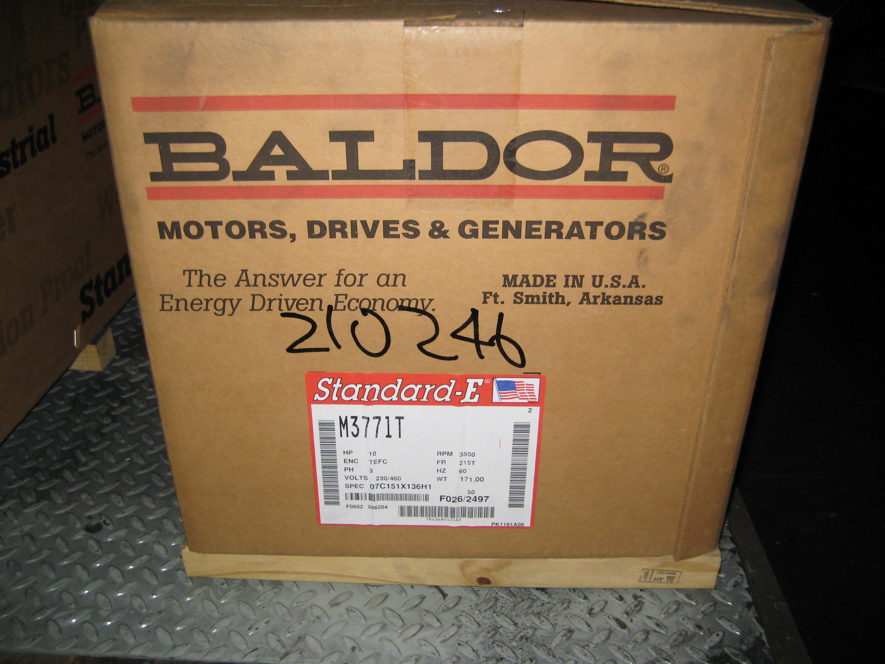 Unused Motor Electrical 7.5 kW (10 HP)  For Sale - IPP# 210246