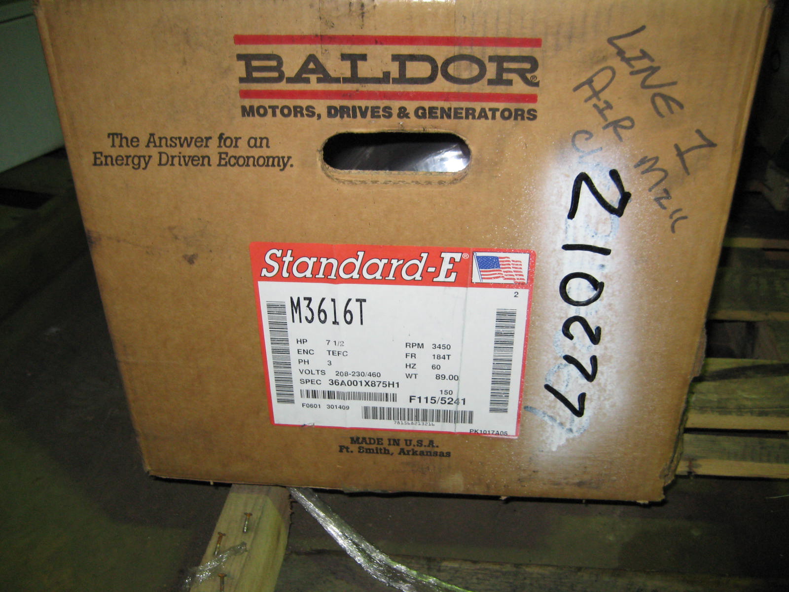 Unused Motor Electrical 55.9 kW (75 HP) Carbon Steel For Sale - IPP# 210277