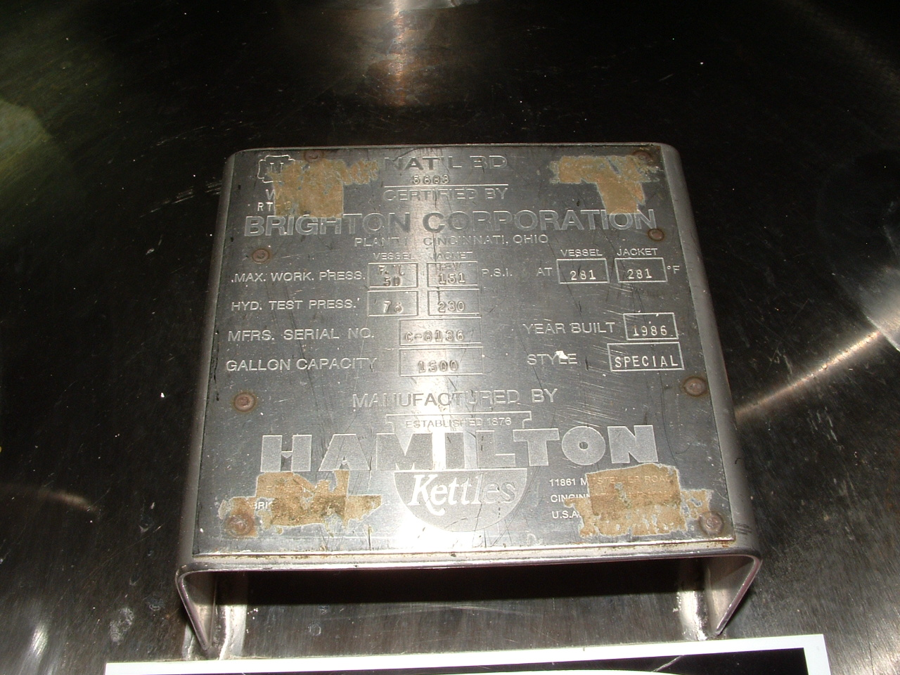 Stainless Steel 316 Batch-Type Agitated Reactor - IPP# 210499