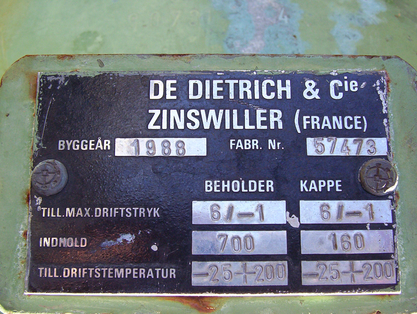 Glasslined DeDietrich AE Batch-Type Agitated Reactor - IPP# 210770