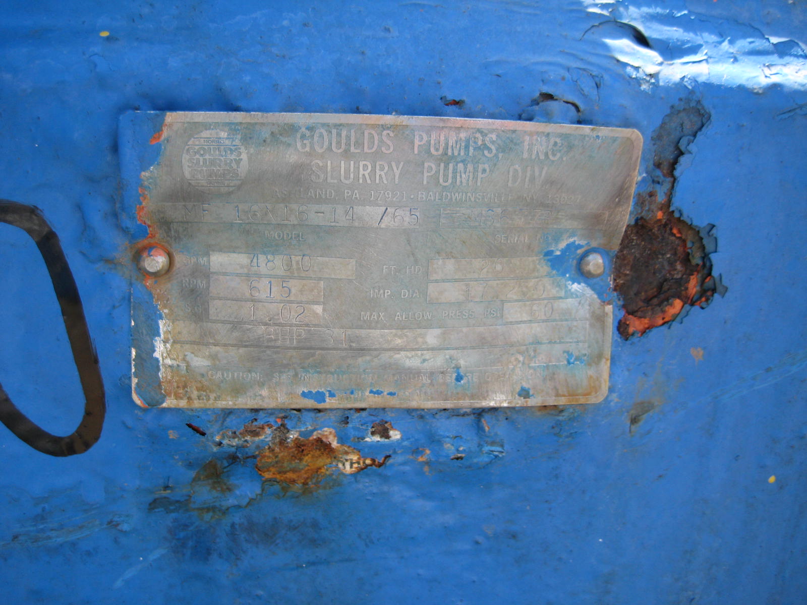  Centrifugal Pump 1,100 m3/h (4,800 GPM) Stainless Steel 316 For Sale - IPP# 210836