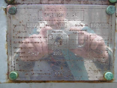 Unused Glasslined DeDietrich  Tank - IPP# 211689