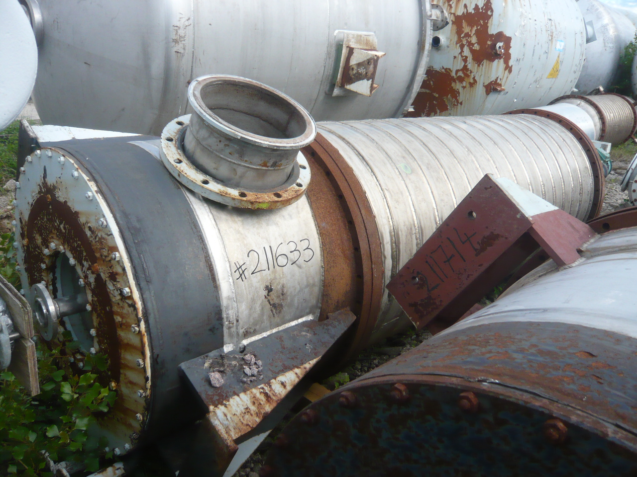  Stainless Steel 316L Wiped/Thin Film Evaporator 145.1 kg/h (320 lb/h) For Sale - IPP# 211633