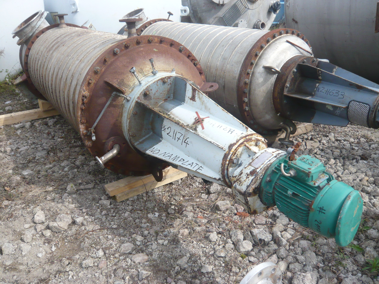  Stainless Steel 316 Wiped/Thin Film Evaporator 158.8 kg/h (350 lb/h) For Sale - IPP# 211714