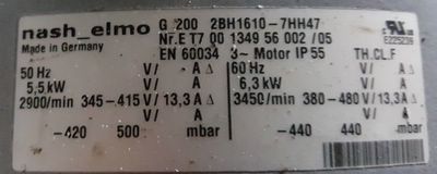   Pump-Vacuum 100 m3/h (58.9 CFM) Carbon Steel For Sale - IPP# 211985