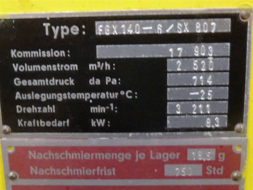   Blower 2,500 m3/h (1,500 CFM) Stainless Steel Other For Sale - IPP# 212704