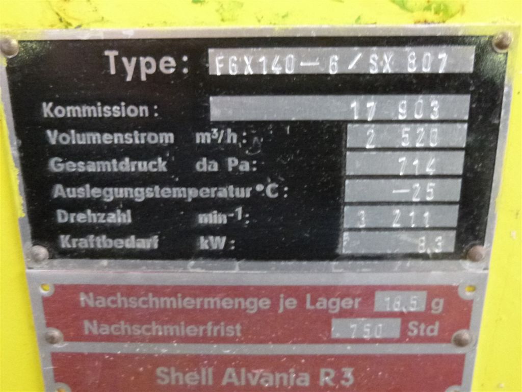   Blower 2,500 m3/h (1,500 CFM) Stainless Steel Other For Sale - IPP# 212705