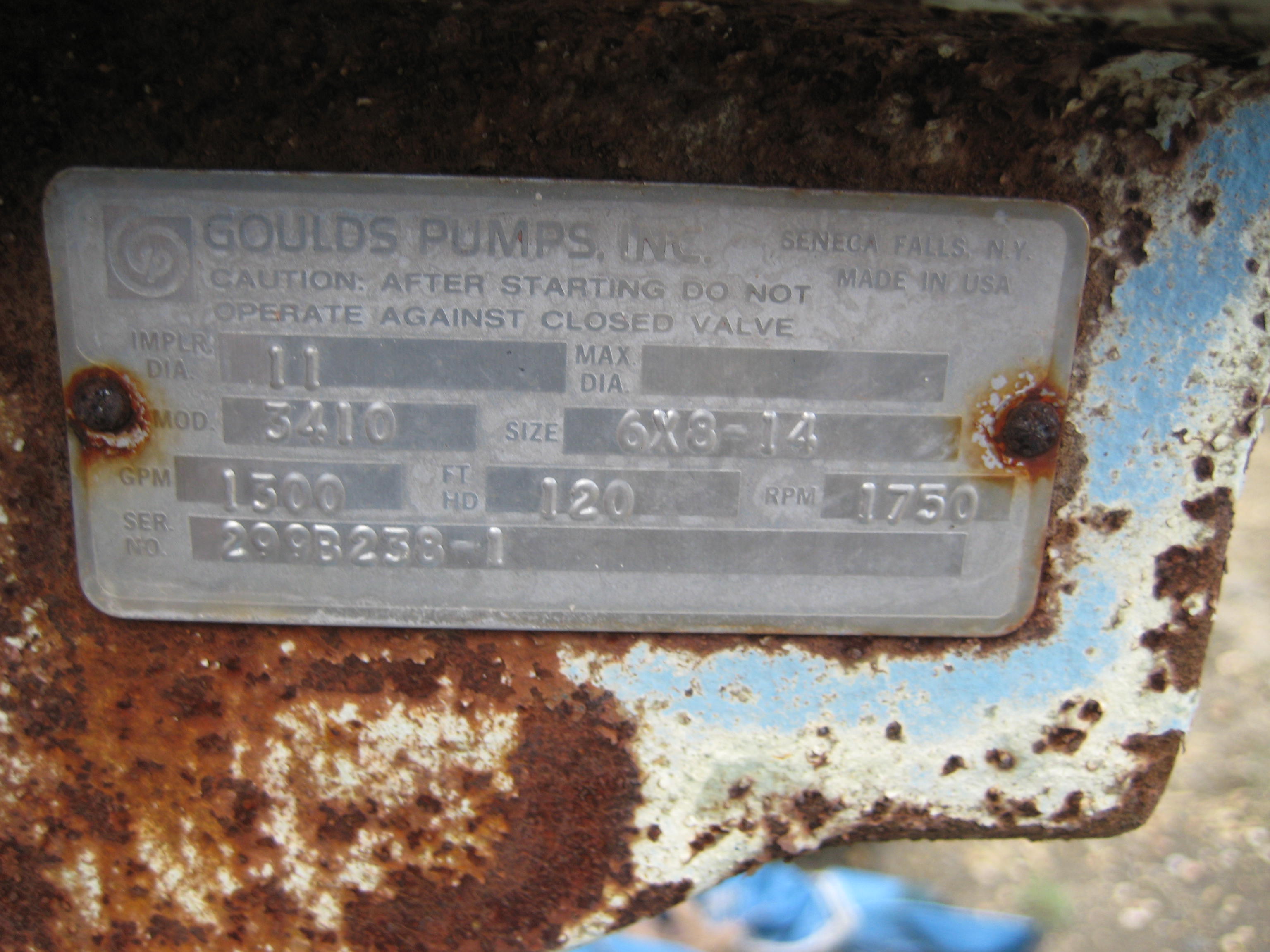 Carbon Steel Goulds ITT 3410 Centrifugal Pump - IPP# 212857