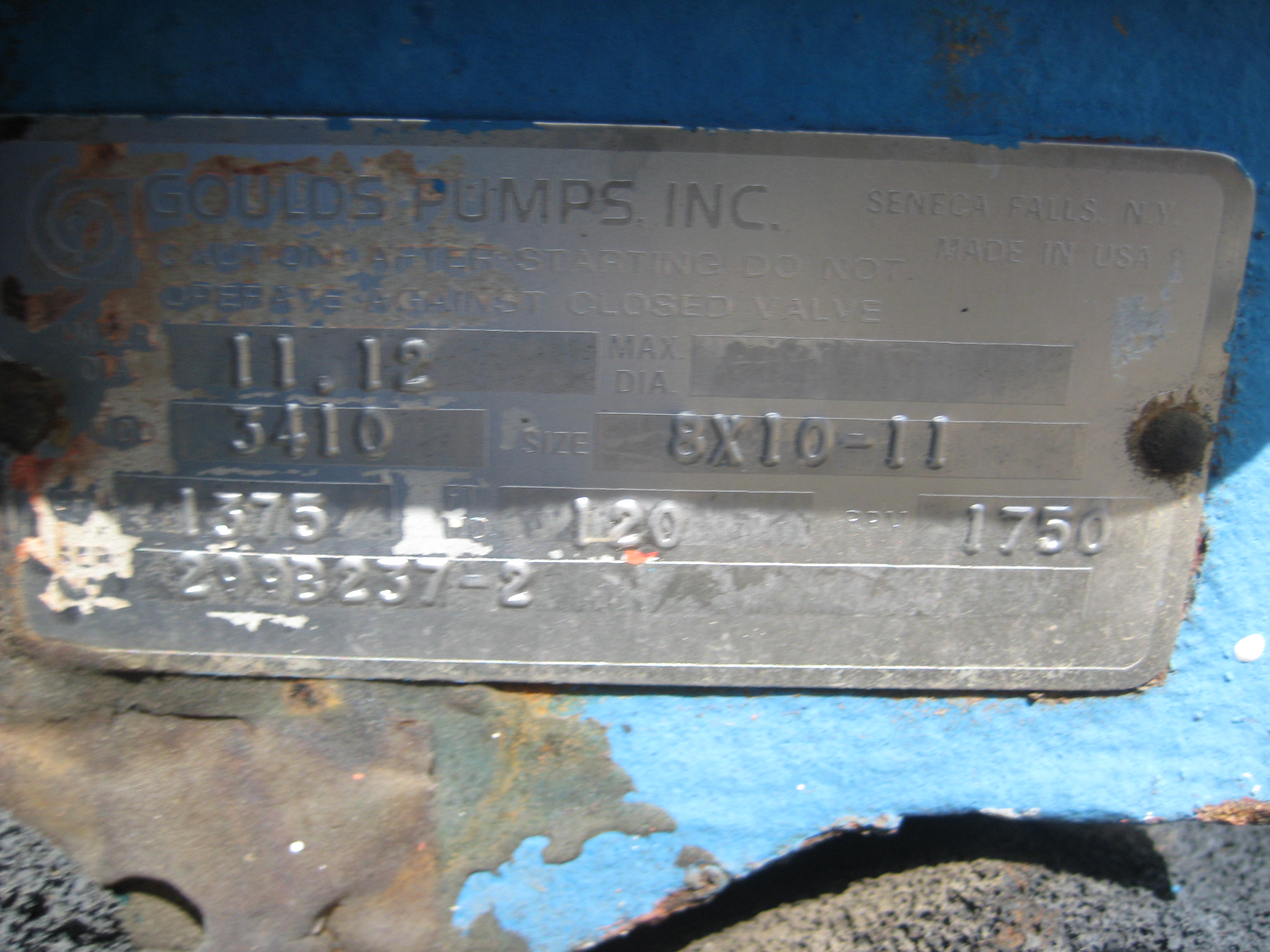  Centrifugal Pump 312.3 m3/h (1,400 GPM) Carbon Steel For Sale - IPP# 212855