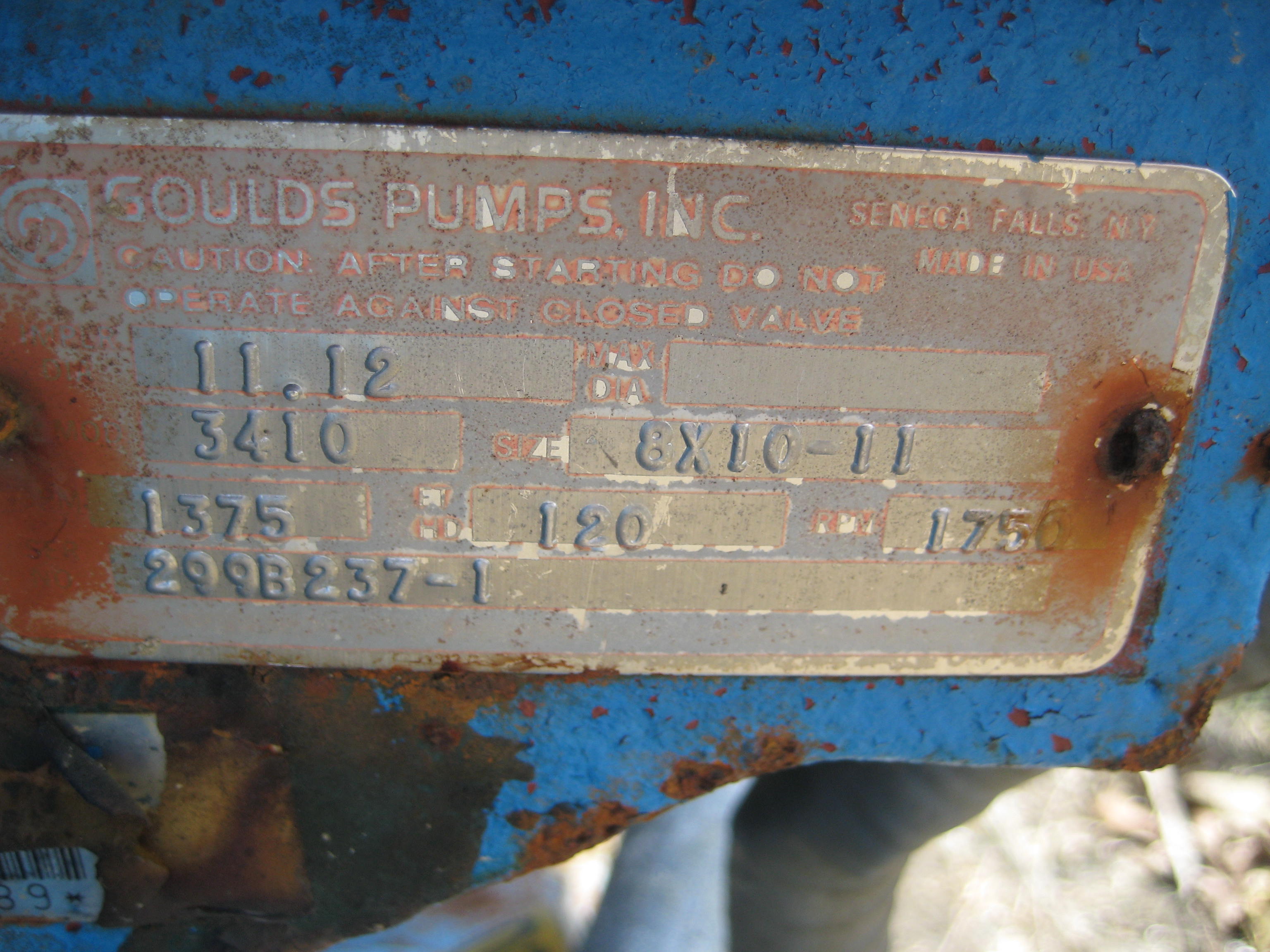  Centrifugal Pump 312.3 m3/h (1,400 GPM) Carbon Steel For Sale - IPP# 212860