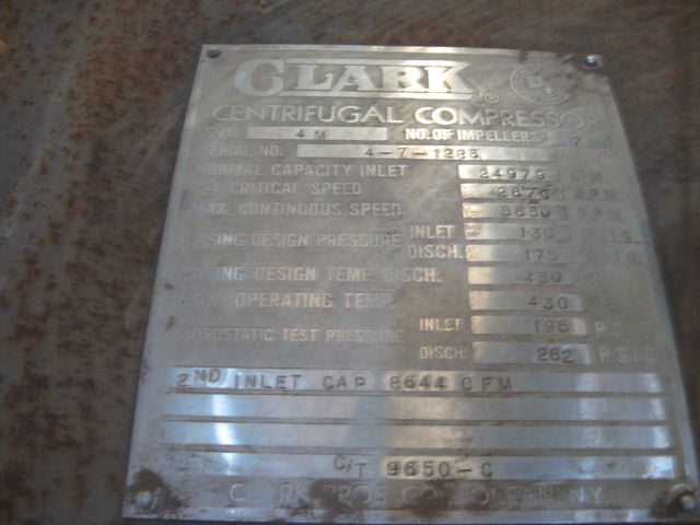  Centrifugal Compressor 42,450 m3/h (25,000 CFM) Carbon Steel For Sale - IPP# 212808