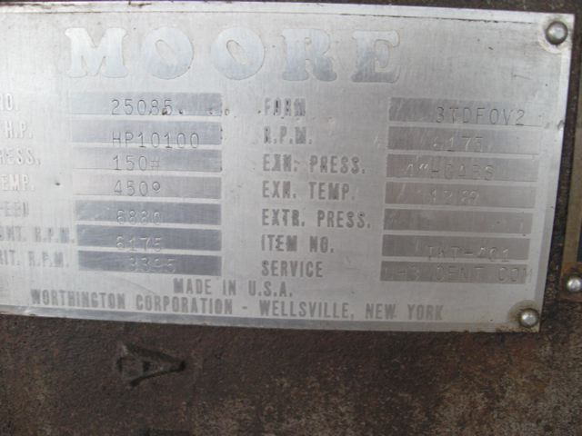 Carbon Steel Worthington 3TDFOV2 Steam Turbine - IPP# 212817