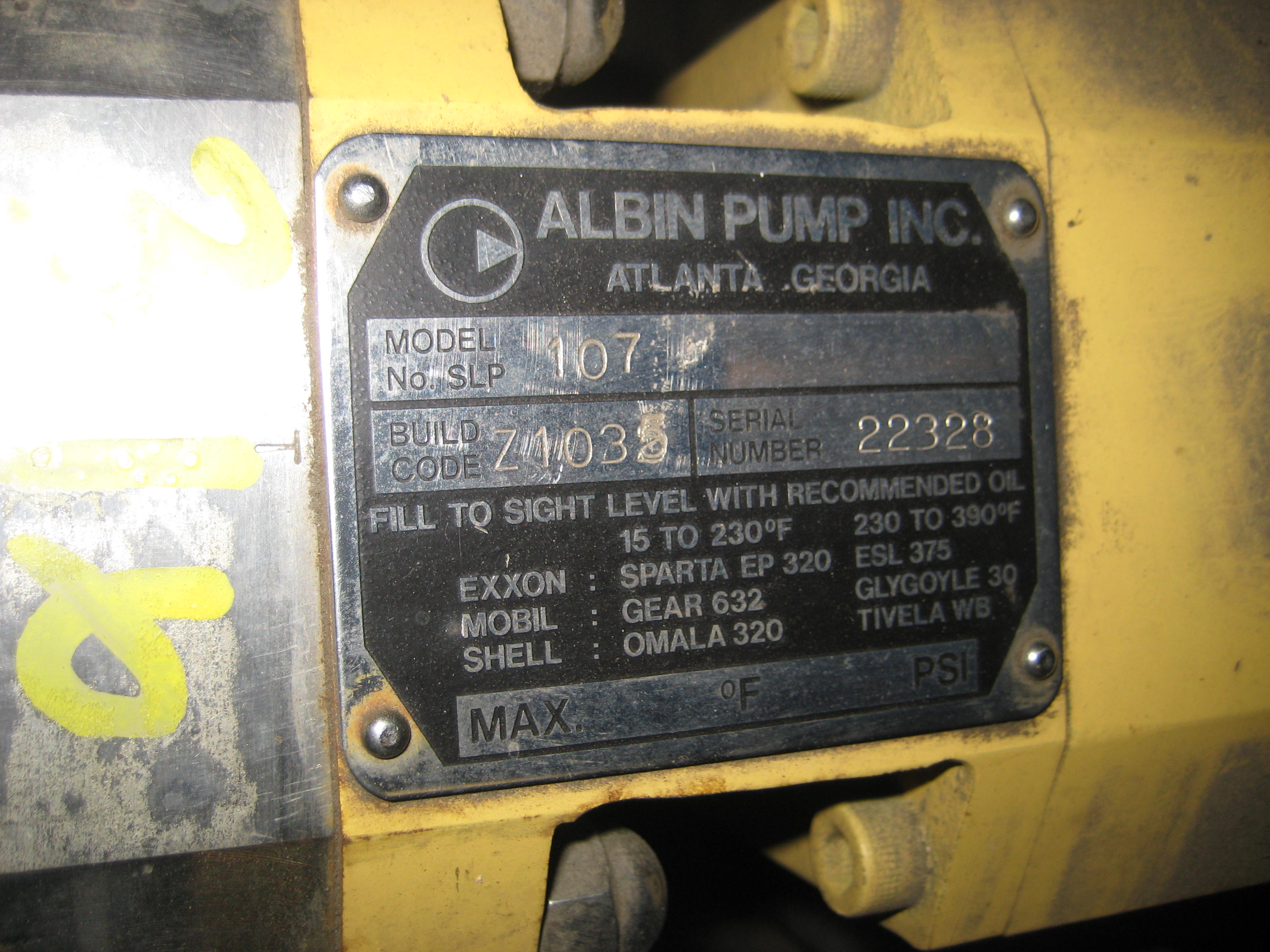 Stainless Steel 316 Alban Pump SLP 107 Rotary Pump - IPP# 212942