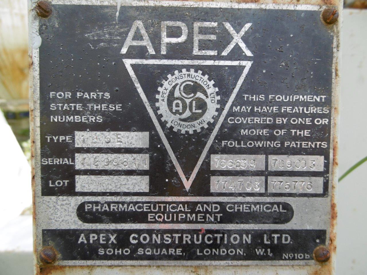 Stainless Steel 316 Apex 185 E Mixer-Twin Shell & Double Cone - IPP# 212924