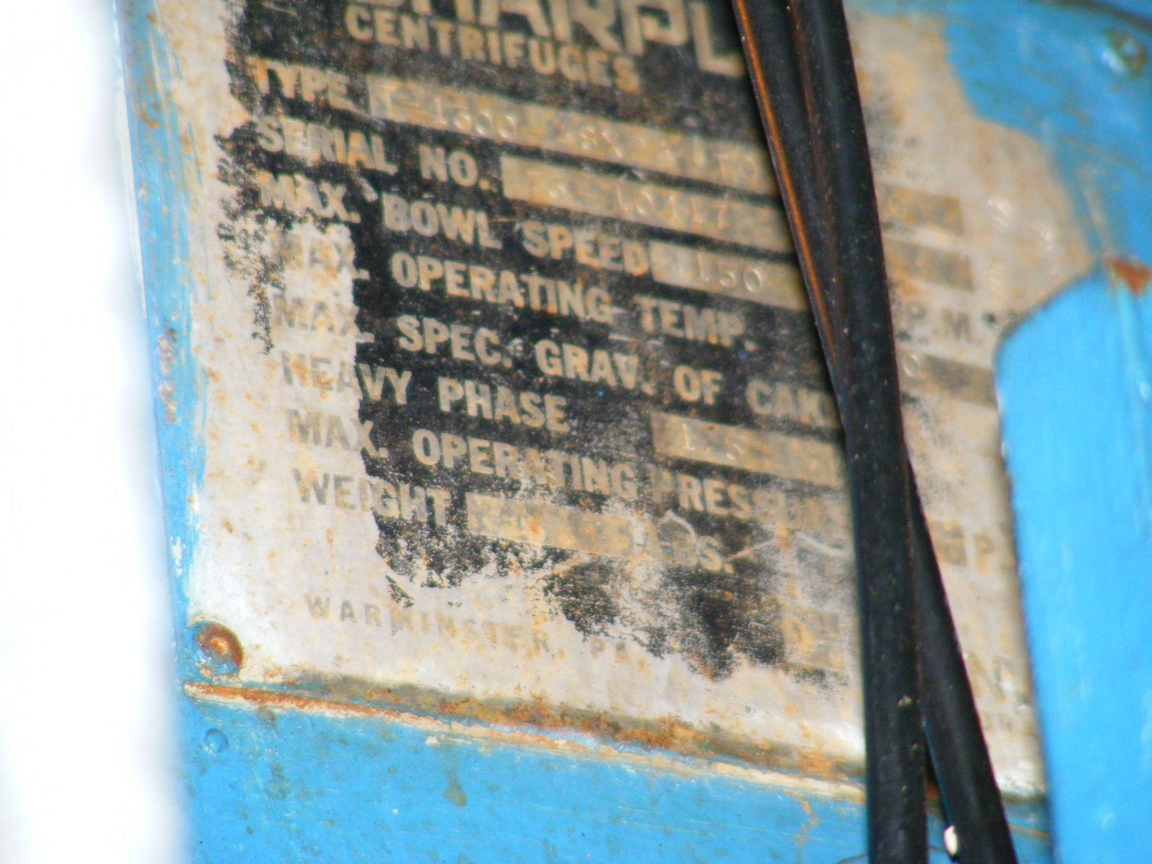  Auto Discharge-Bottom Centrifuge-Basket 1,200 mm (48 in) Stainless Steel 316 For Sale - IPP# 213225