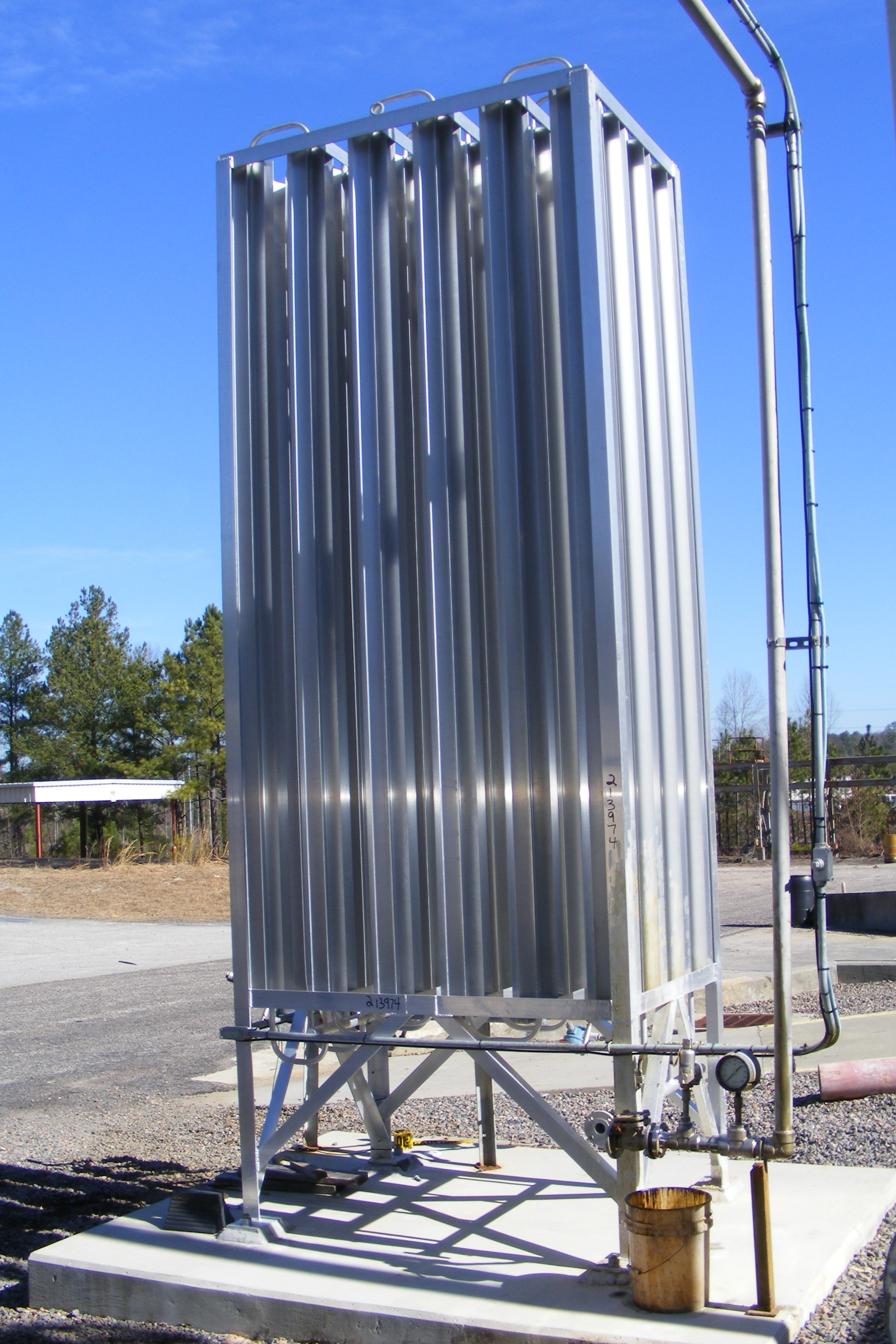 20,000 SCFH Aluminum Finnco Cryogenic Ambient Air Vaporizer - IPP# 213974
