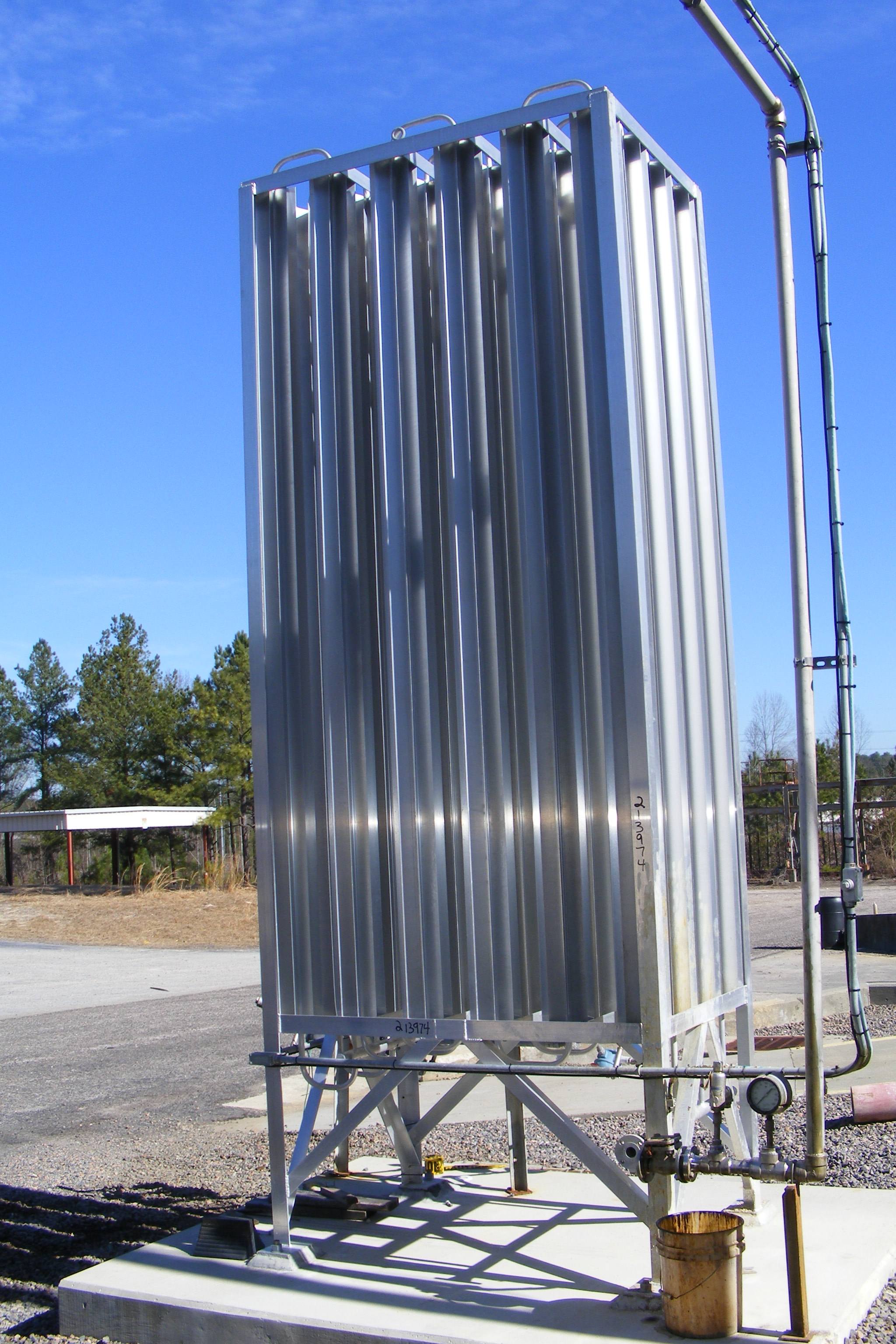 20,000 SCFH Aluminum Finnco Cryogenic Ambient Air Vaporizer - IPP# 213974