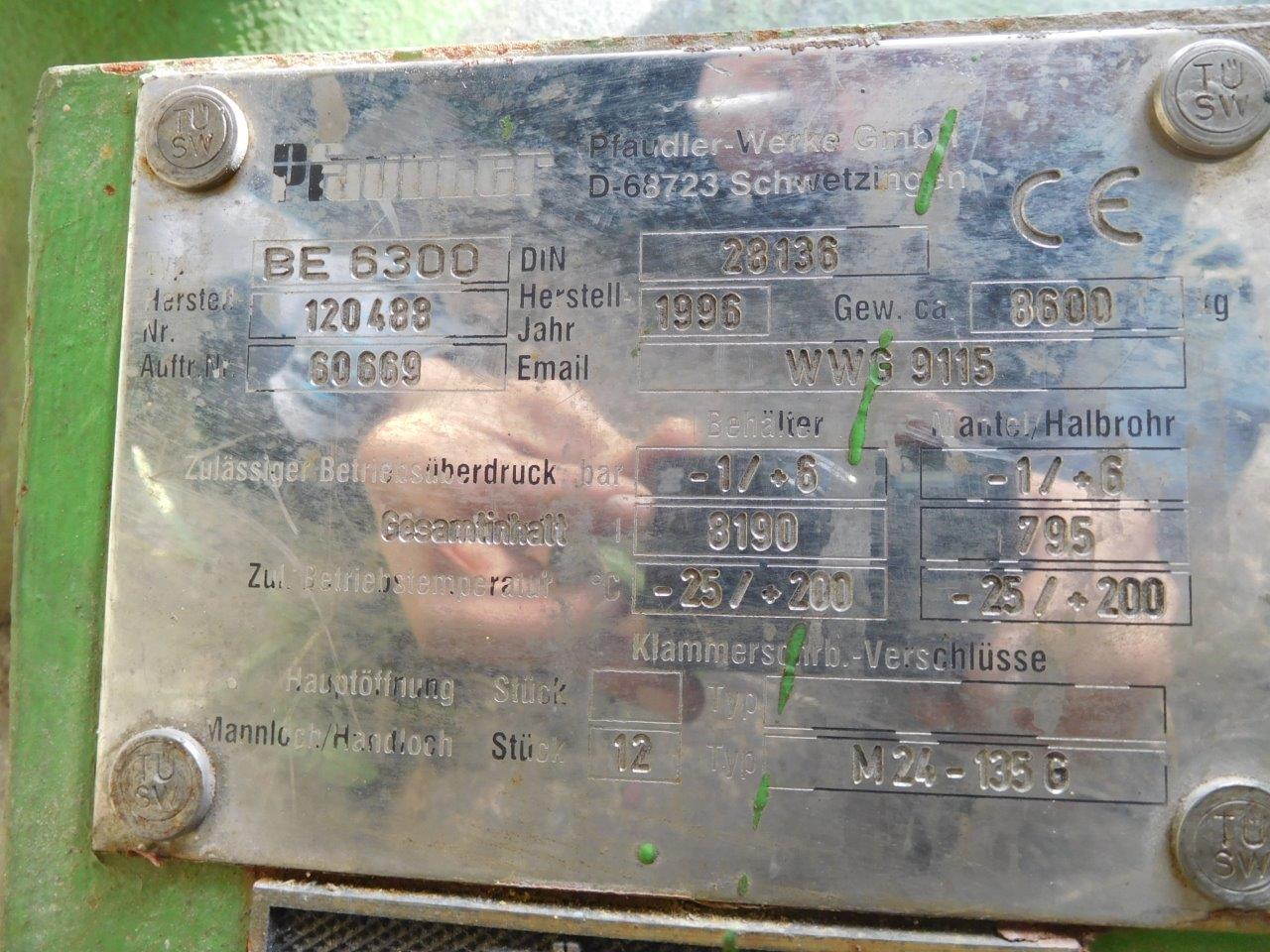 Glasslined Pfaudler BE Batch-Type Agitated Reactor - IPP# 224189