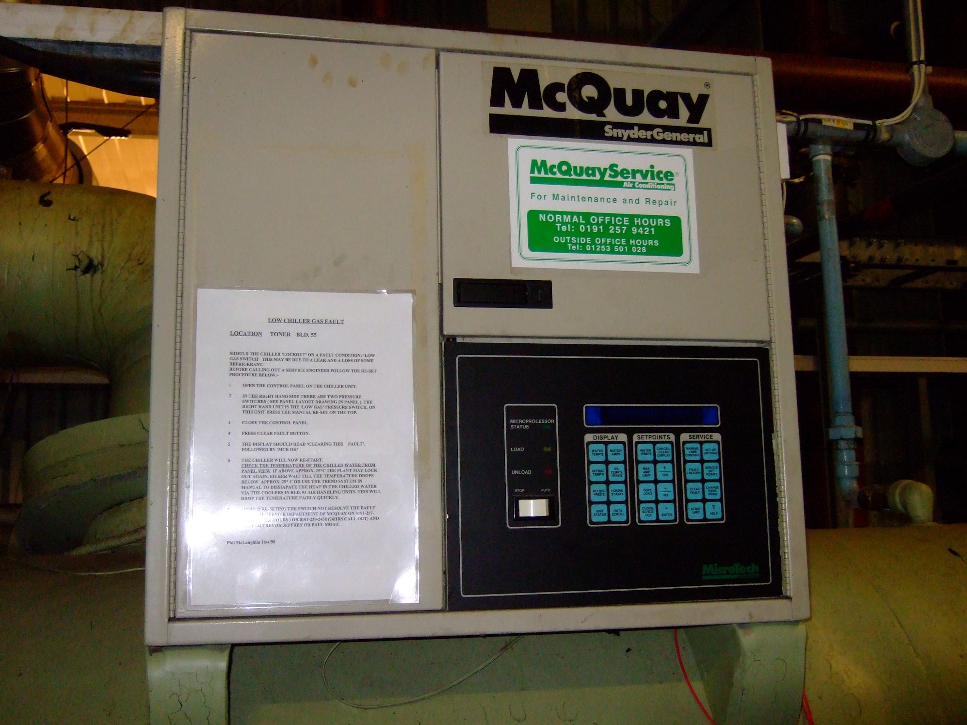 Snyder General PEH-100 Water Cooled Chiller - IPP# 225212